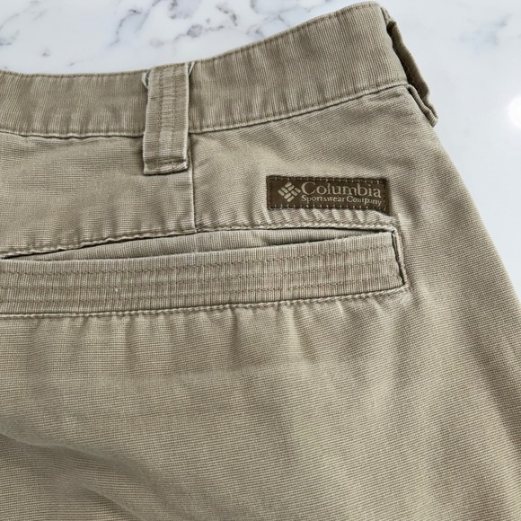 Columbia Utility Pants Mens 38x30 Khaki Carpenter Workwear Outdoor Cotton‎ Blend - Picture 1 of 6